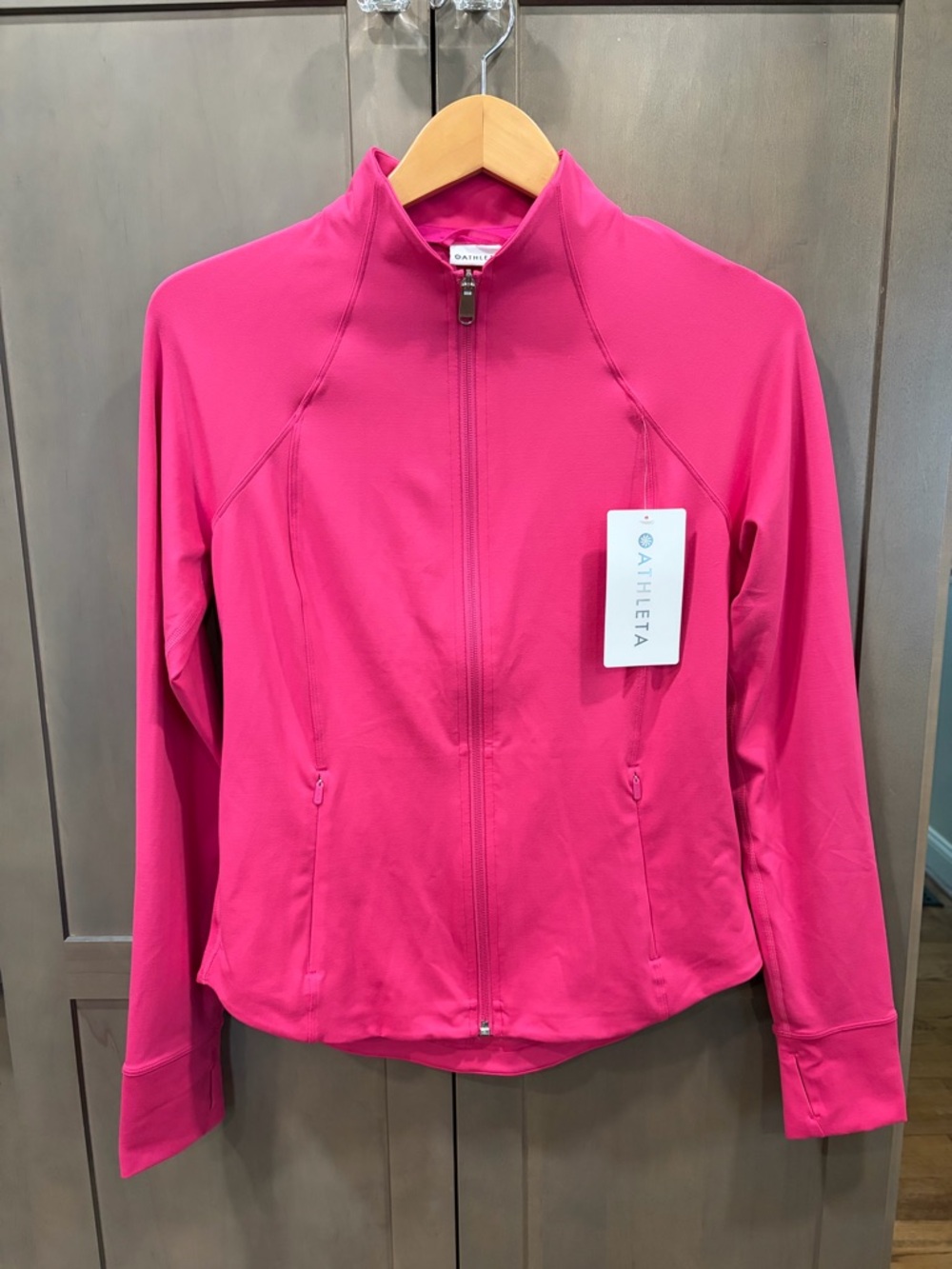 Athleta Bright Hot Pink Full-Zip Utility Jacket